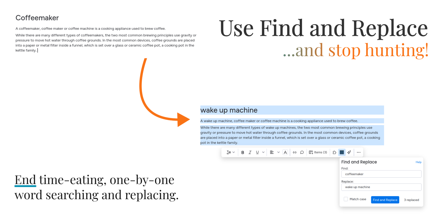 Find and Replace any text Find and Replace any text in monday.com Workdocs